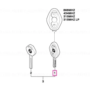 Universal key with remote control 315 MHZ - BMW Cumpără acum
