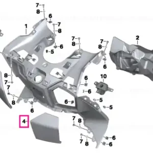 Trim, storage compartment, right - BMW Motorrad Nu rata
