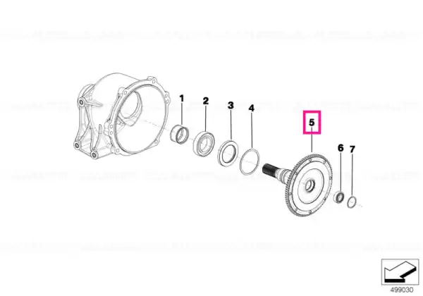 Retur ușor Input shaft INCL. FLYWHEEL - BMW