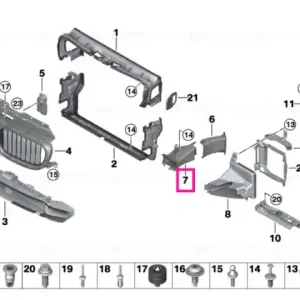 Air duct, brake, right M - BMW Ofertă limitată