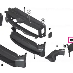 Air duct, side, inner right - BMW Livrare expres