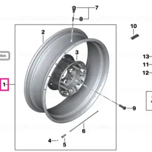 Preferatul clienților Cross-spoked wheel Gold rear 4.5X17" - BMW Motorrad