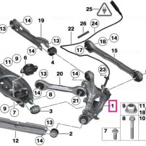 Wheel carrier, rear left - BMW Ofertă exclusivă