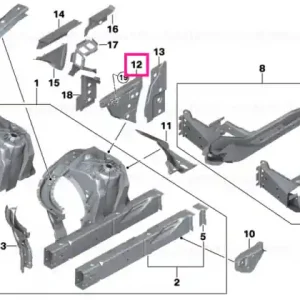 A-column, inner front right - BMW Preț mic