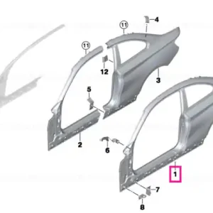 Vezi acum Side frame, exterior, left - BMW