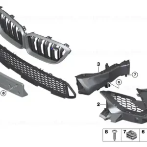 Transport gratuit Grille, bumper, middle front CS - BMW