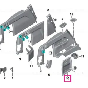 Comandă acum Left trunk flap SCHWARZ - BMW