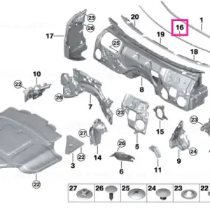 Dashboard sound insulation L=1433MM - BMW Noutate