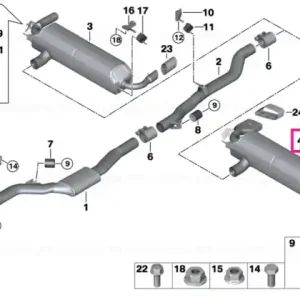 Rear silencer with exhaust flap - BMW Ofertă specială
