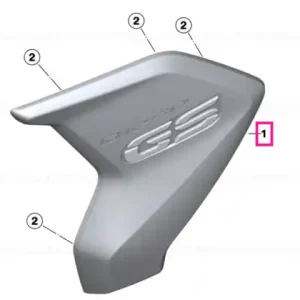 Radiator cowl with lettering, right - BMW Motorrad Preț redus