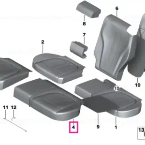 Capac confort scaun piele stâng NAMY MOKKA - BMW Ofertă limitată