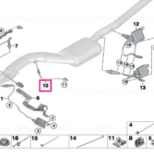 Temperature sensor, exhaust L=245 - BMW Preț promoțional