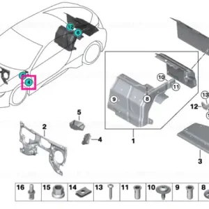 Sound insulation A-column, left - BMW Super ofertă