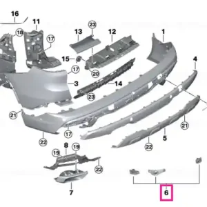 Set, mounting, PDC/PMA sensor, rear - BMW Transport gratuit