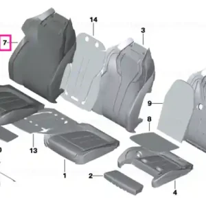 Reducere extra Capac spatar piele Comfort SCHWARZ - BMW