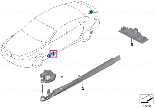 Reducere extra Suport modul iluminare dreapta M - BMW