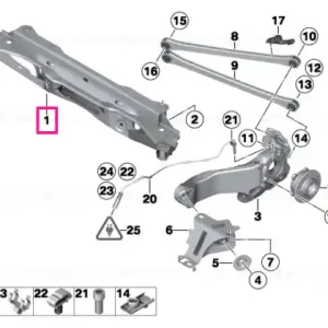 Ultima șansă Rear axle carrier - BMW - Mini
