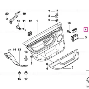 Chilipir Inserare scrumiera stanga - BMW