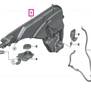 Windshield cleaning container - BMW Expediere rapidă