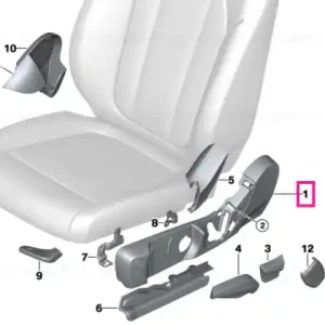 Reducere specială Trim scaun exterior dreapta SCHWARZ - BMW