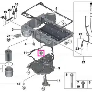 Șurub Torx autoblocant M8X95-U1-8.8 - BMW Expediere rapidă