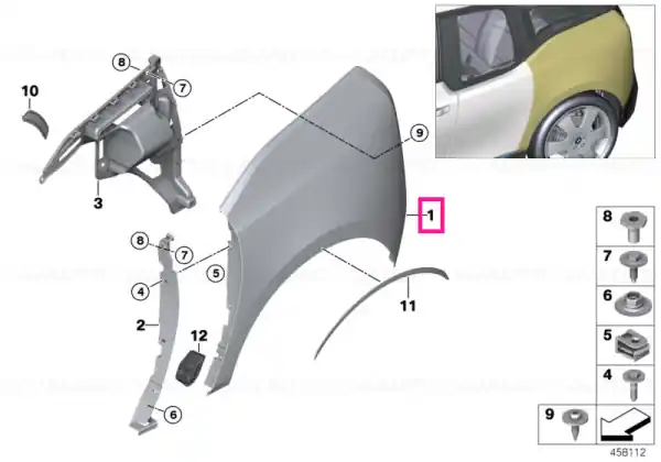 Right rear side panel - BMW Discount