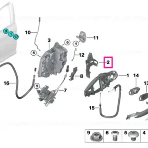 Adapter, support, front left LL - BMW Transport gratuit