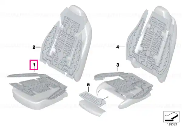 Reducere specială Htr element, seat, base, leather, driver - BMW
