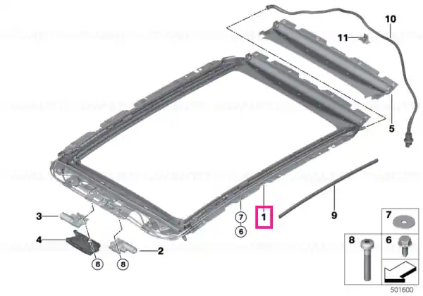 Cumpărături sigure Frame panoramic roof - BMW