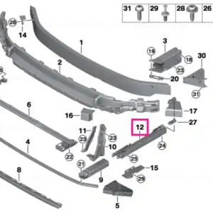 Cumpără online Adapter, lower right - BMW - Mini