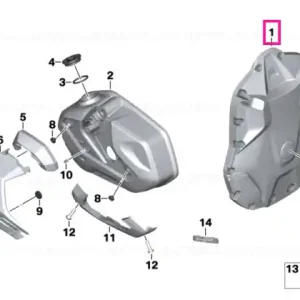 Capac față frezat HP - BMW Motorrad Retur gratuit