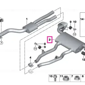 Rear silencer with exhaust flap - BMW Preț mic