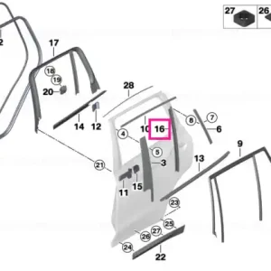 Capac ghid geam dreapta SW HGL - BMW Ofertă
