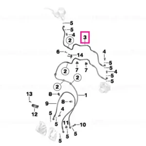 Brake line group, control circuit, front - BMW Motorrad Chilipir