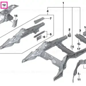 Rear left wheelhouse, inner half - BMW Reduceri