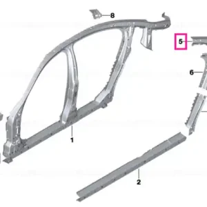 Reinforcement, interior roof frame,right - BMW Ofertă exclusivă