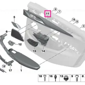 Decorative trim, Carbon, right - BMW Retur ușor
