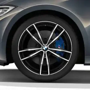 Ultima șansă Janta aliaj usor - M Performance Double Spoke 791M - Bicolor Negru (Jet Black Sol Paint/Bright Turned) - 8Jx19 ET:27 - BMW Seria 3 G20 G21 G28, Seria 4 G22 G23 - punte fata