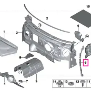 Etanşare cadru lateral, stânga - BMW - Mini Cumpără online