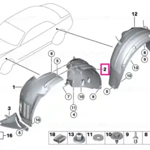 Wheelarch trim front left - BMW Retur gratuit