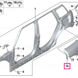 Preferatul clienților Garnitură față, panou lateral, spate stânga - BMW - Mini