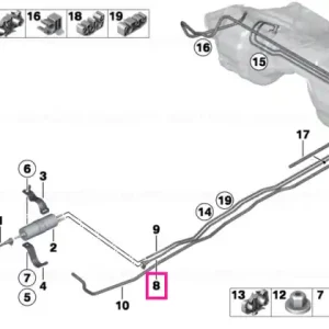 Comandă acum Rear fuel feed line - BMW