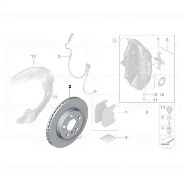 Brake disc, ventilated 335X30 - BMW - Mini Transport gratuit