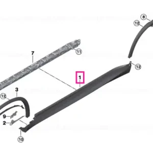 Ultima șansă Ornament prag M, primerizat, dreapta – BMW X5 G05; X5M F95