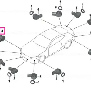 Ultrasonic sensor, Mineral White WA96 - BMW Calitate înaltă