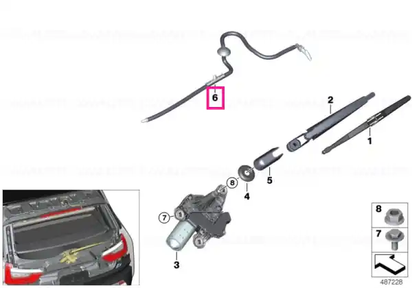 Discount Duză ștergător spate - BMW