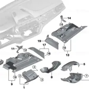 Adapter footwell trim driver - BMW Preferatul clienților