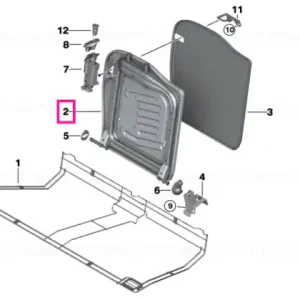 Backrest frame, right - BMW - Mini Noutate