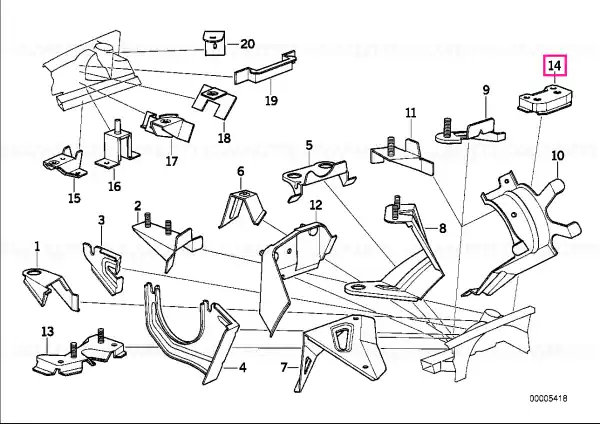 Reducere Console power brake unit rear - BMW