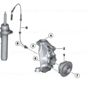 Cumpără online Amortizor suspensie, punte fata, dreapta - BMW Seria 1 F20 F21, Seria 2 F22